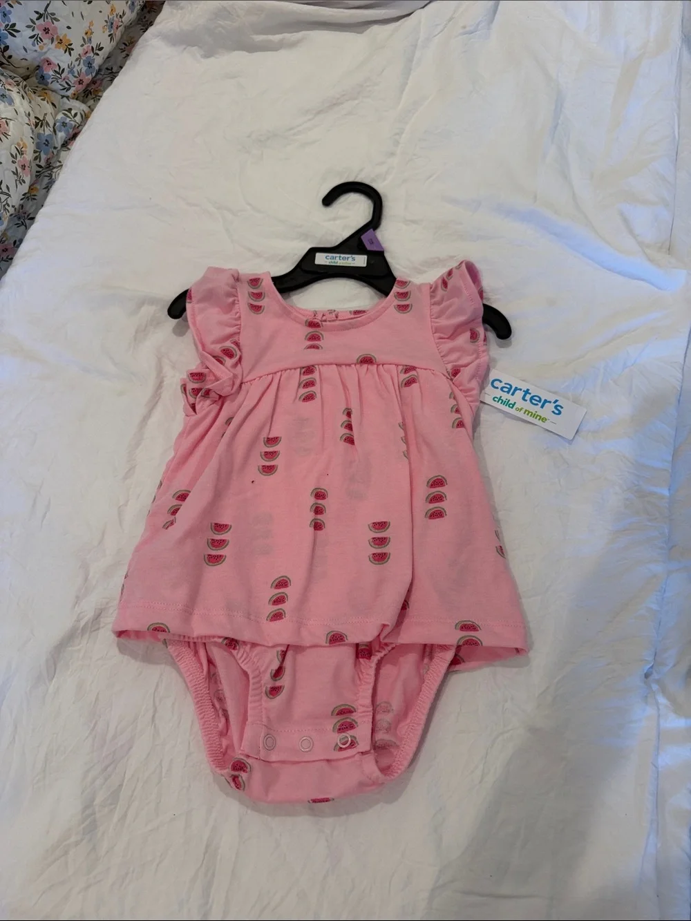 Carter's Pink Watermelon-Print Baby One-Piece